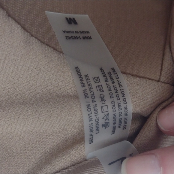 NICOLE Miller taupe one piece swimsuit size medium - Picture 6 of 6